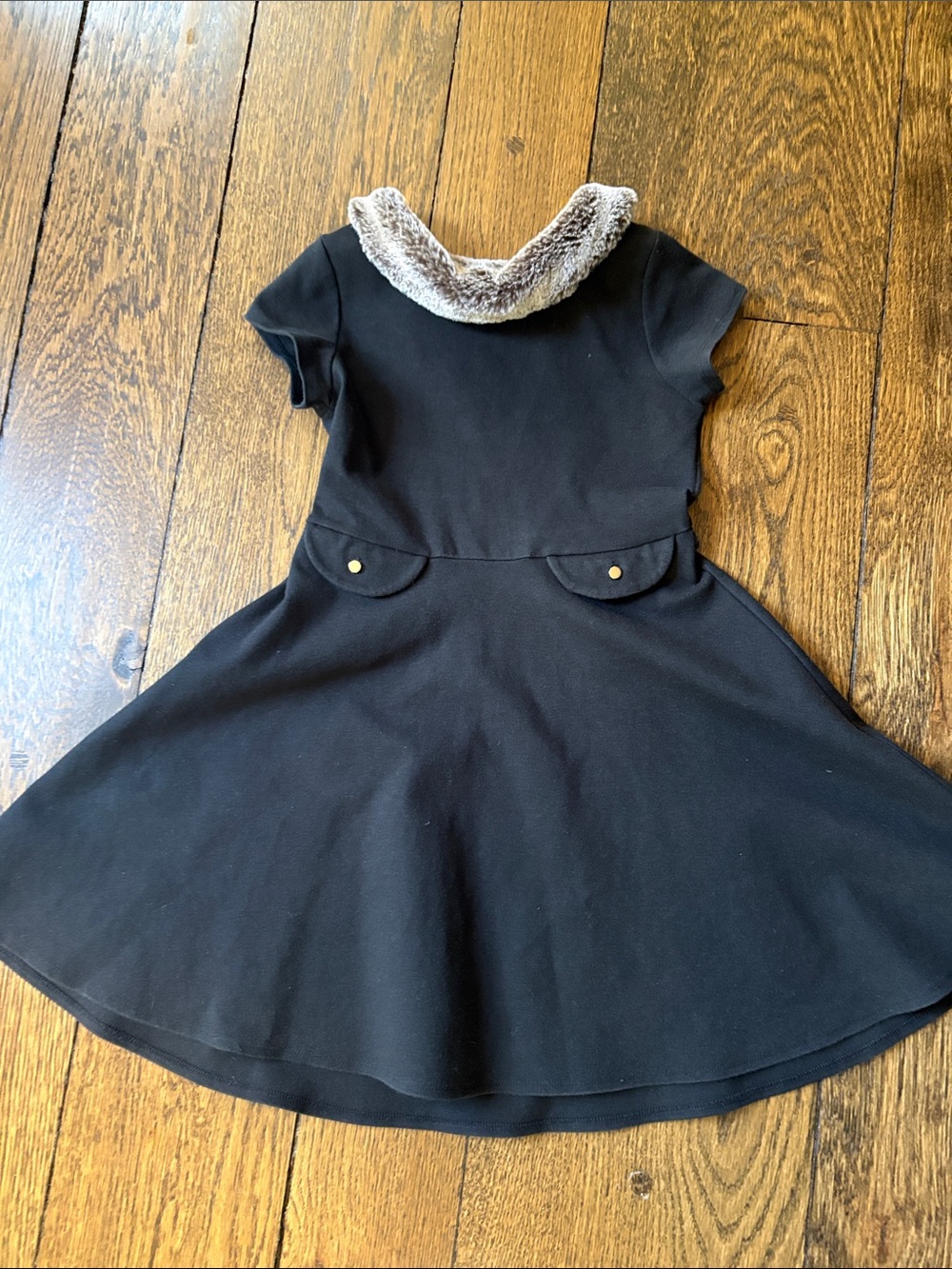 Hope & Henry girls fur trimmed dress